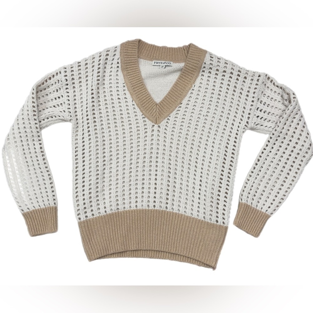Frye & co. Open knit sweater